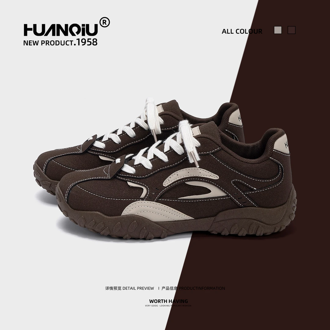 环球内增高户外德训鞋子男款2025新款秋季百搭男鞋小众复古休闲鞋