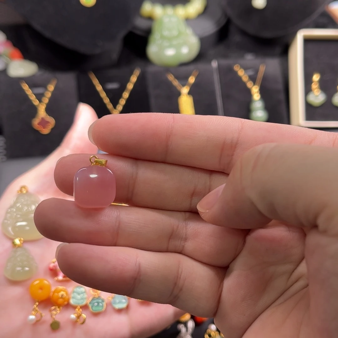 玛瑙/玉髓颈饰银S925镶嵌