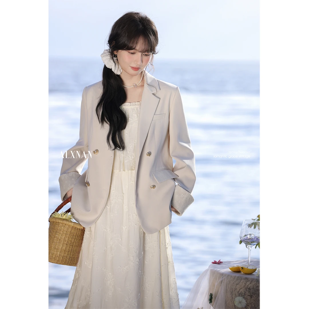 【品牌撤柜款ZB】气质百搭西装2025春季新款女西服外套上衣L529205