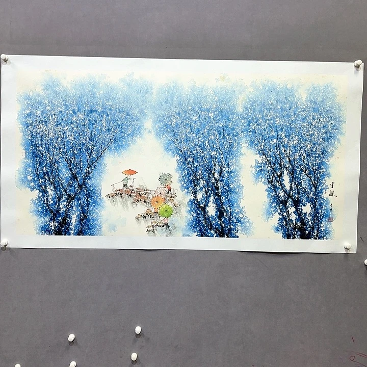 国画亲笔手绘放心去藏