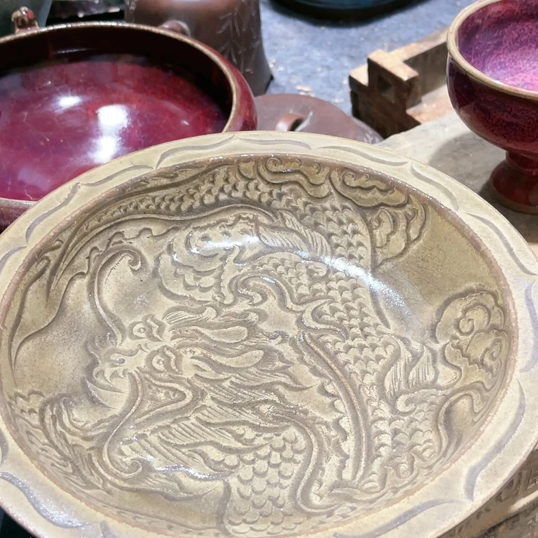 瓦当摆件摆件茶茶包陶瓷