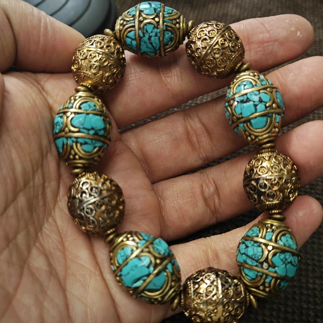 尼泊尔手工老珠饰