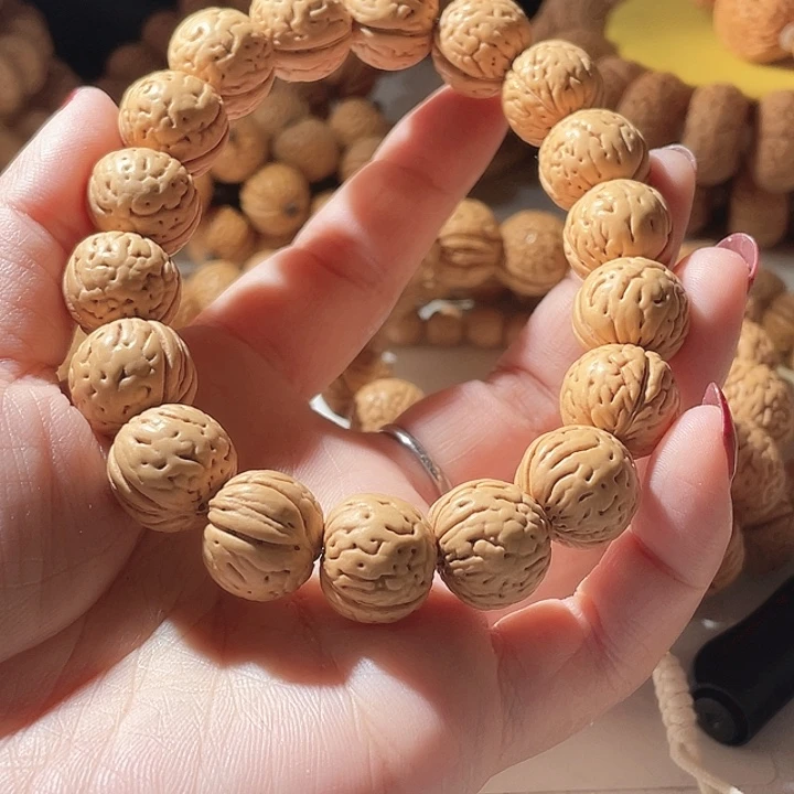 金****桃核吊坠桃核手串金丹36