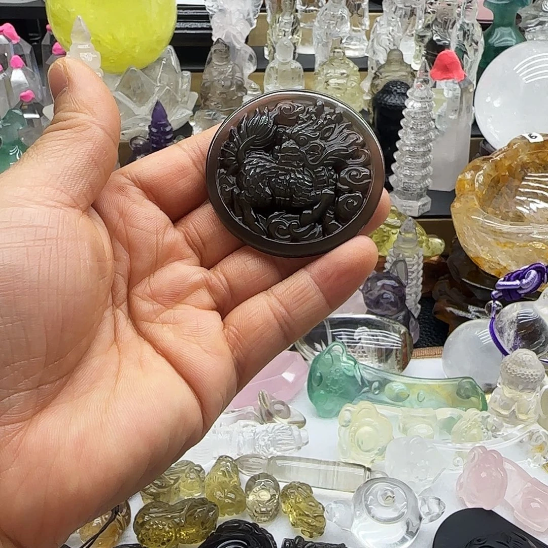车挂未镶嵌紫晶摆件