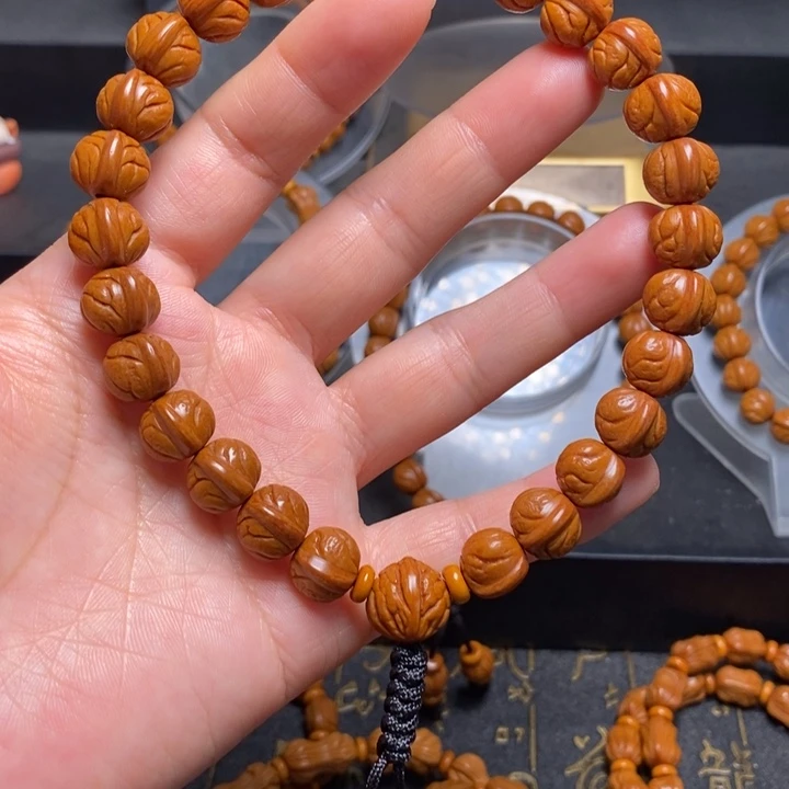 桃核手串玉龙脊手持11