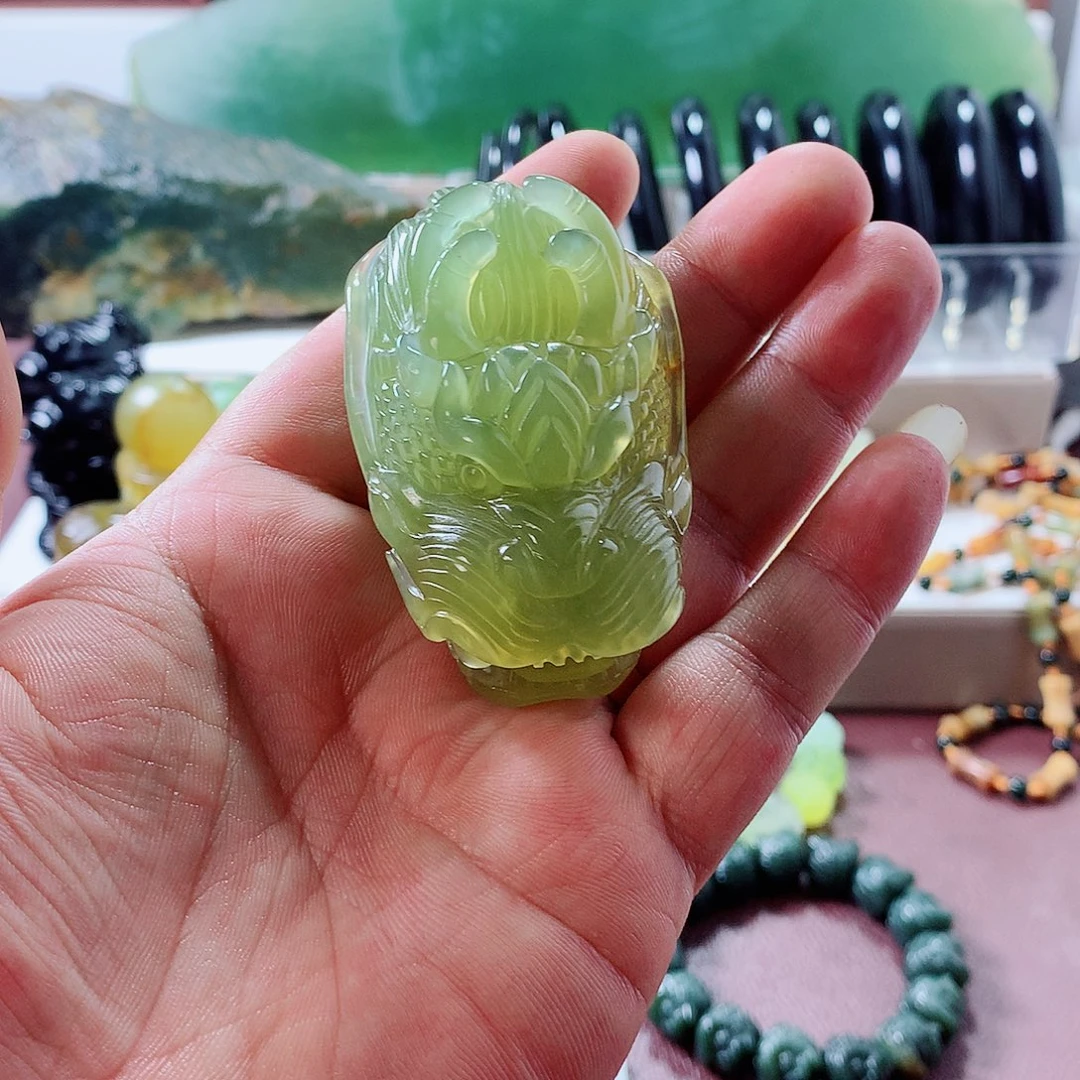 蛇纹石玉未镶嵌手把