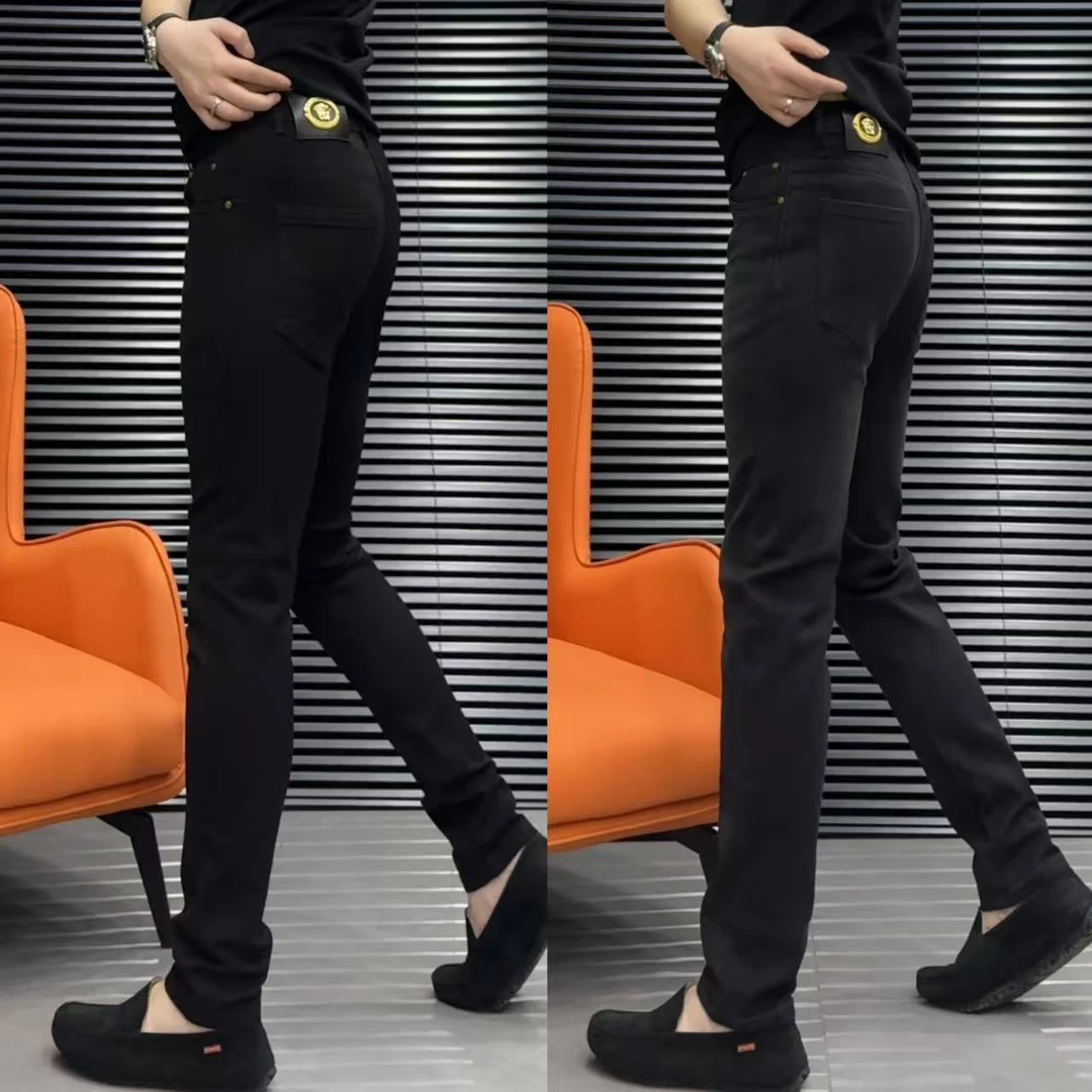 秋冬加绒男士时尚潮流百搭修身显瘦牛仔裤