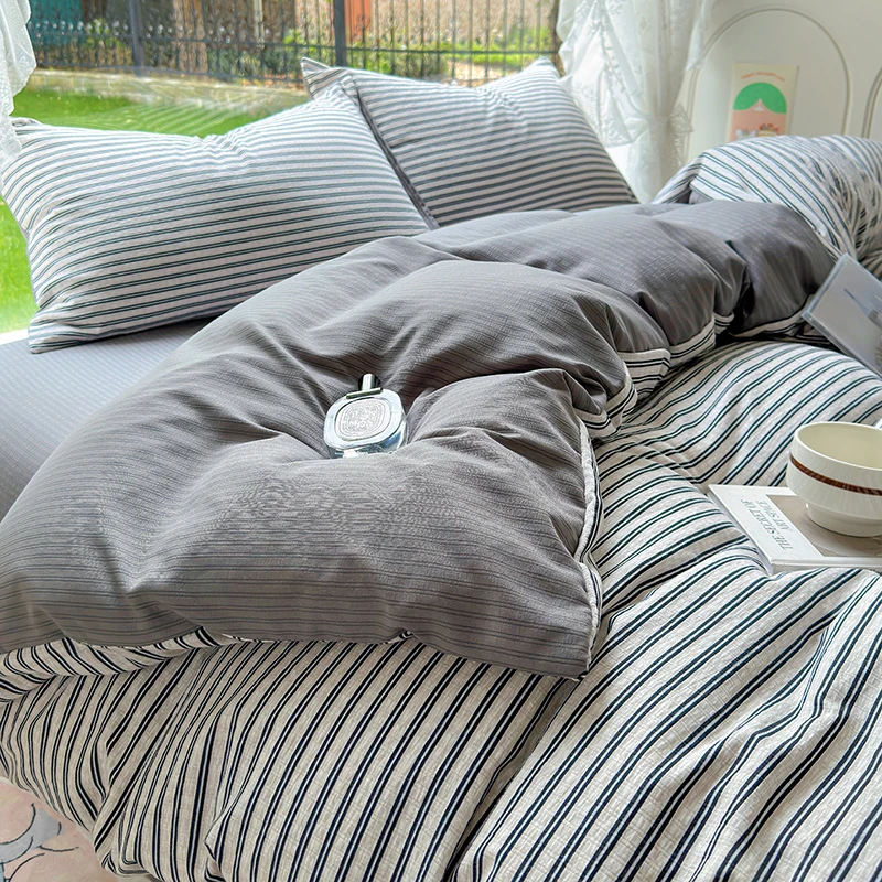 【学生季 彩竺棉】A类有氧提花彩竺棉母婴级四件套四季款三件套件