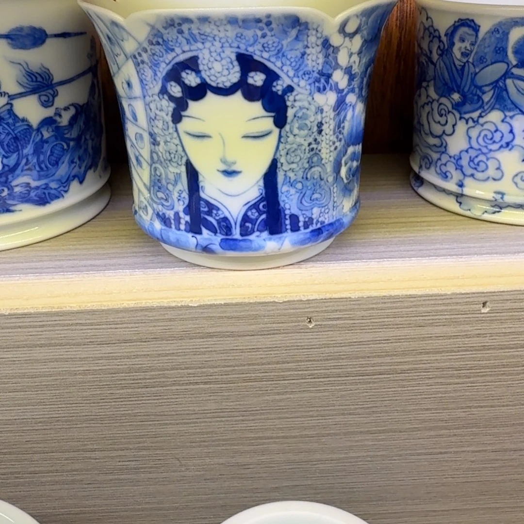 千***然杯子陶景德镇全手工手绘陶瓷