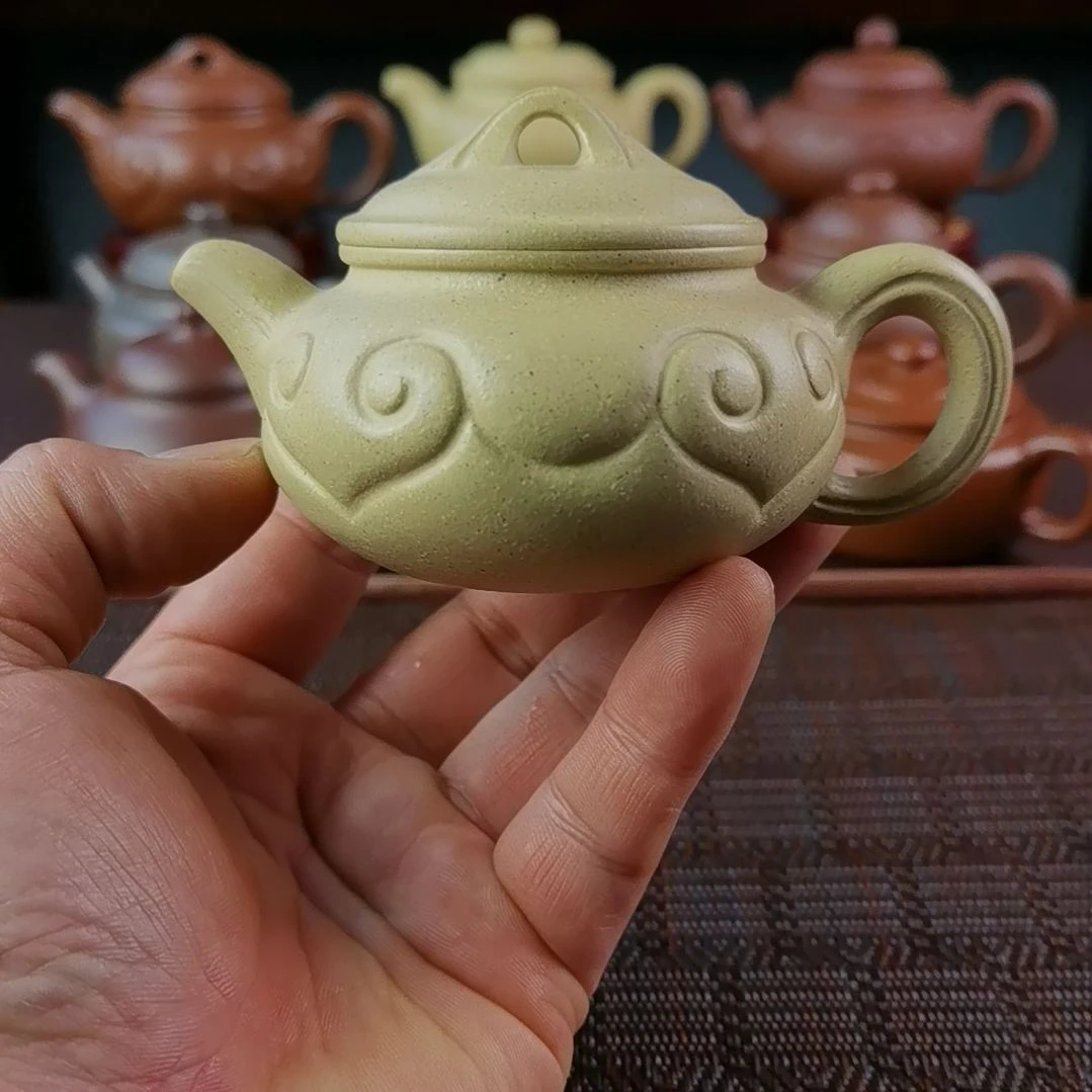 紫砂茶壶黄龙山四号井本山仿古如意150CC国工