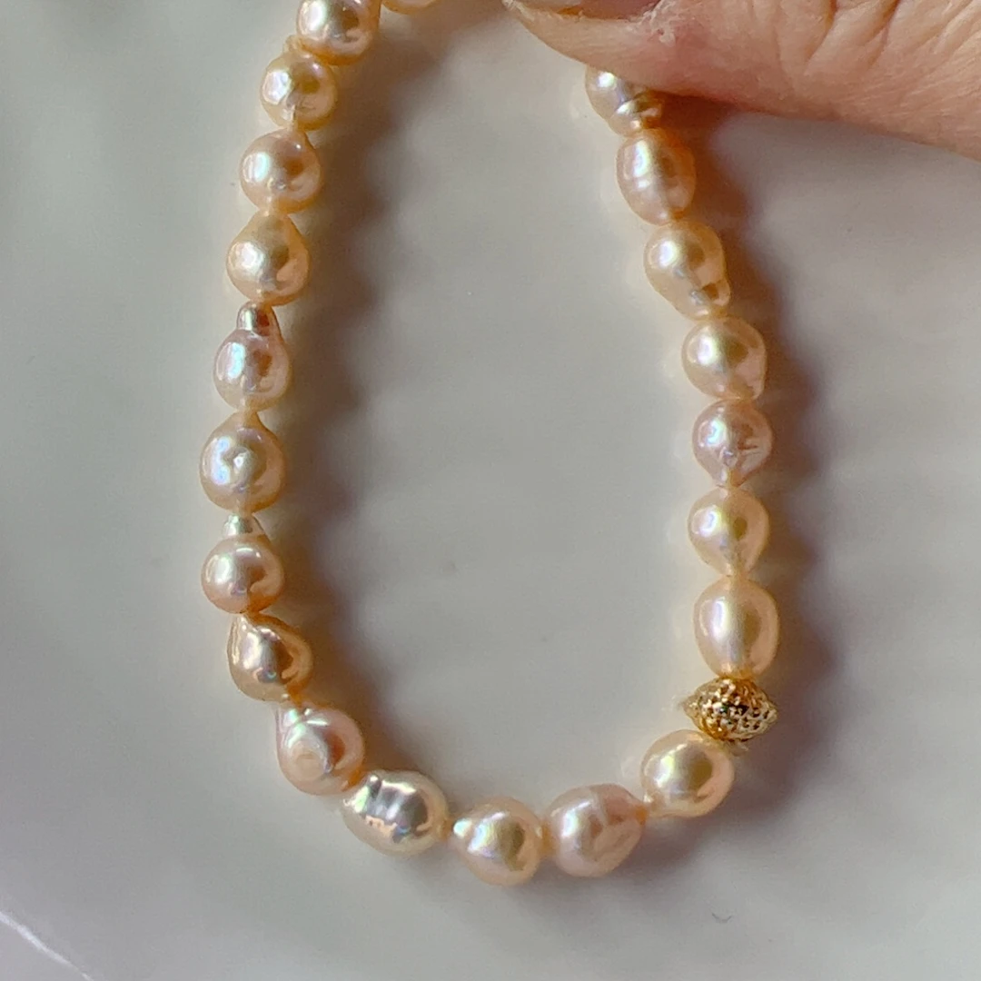 合金淡水珍珠手绳449