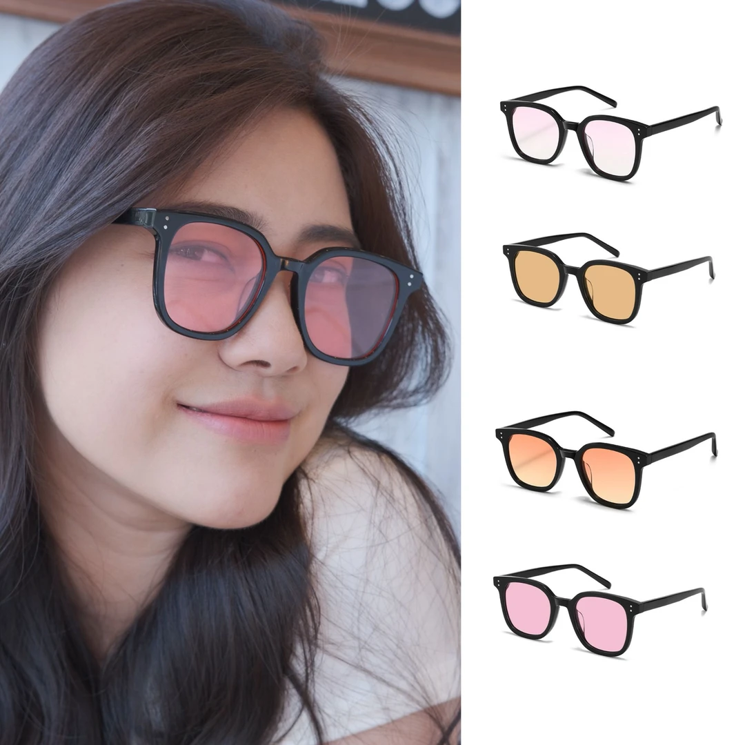 GM板材眼镜黑框日落色墨镜男女款高级感眼影镜防晒太阳镜女MU2036