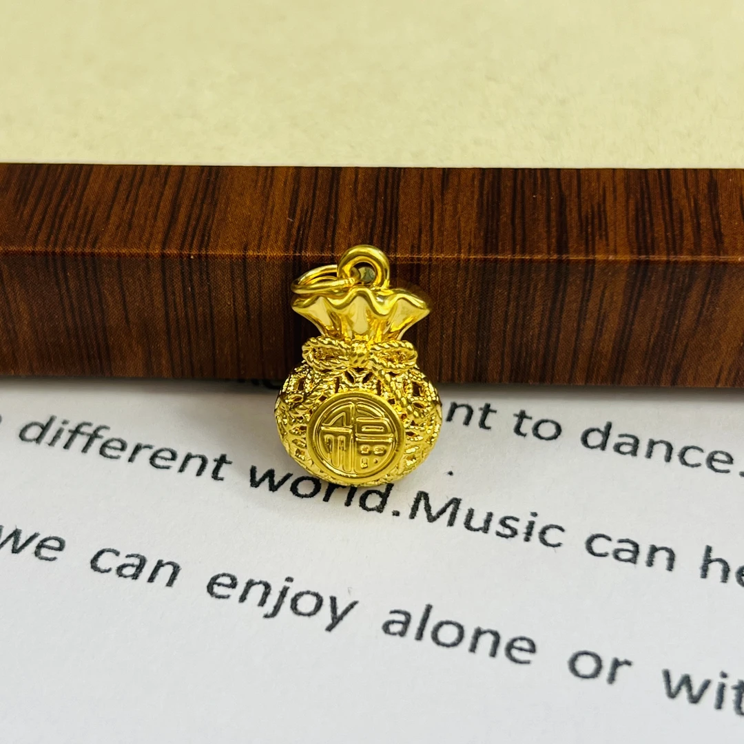 足金999纳福金袋黄金首饰配件DP2796-0860