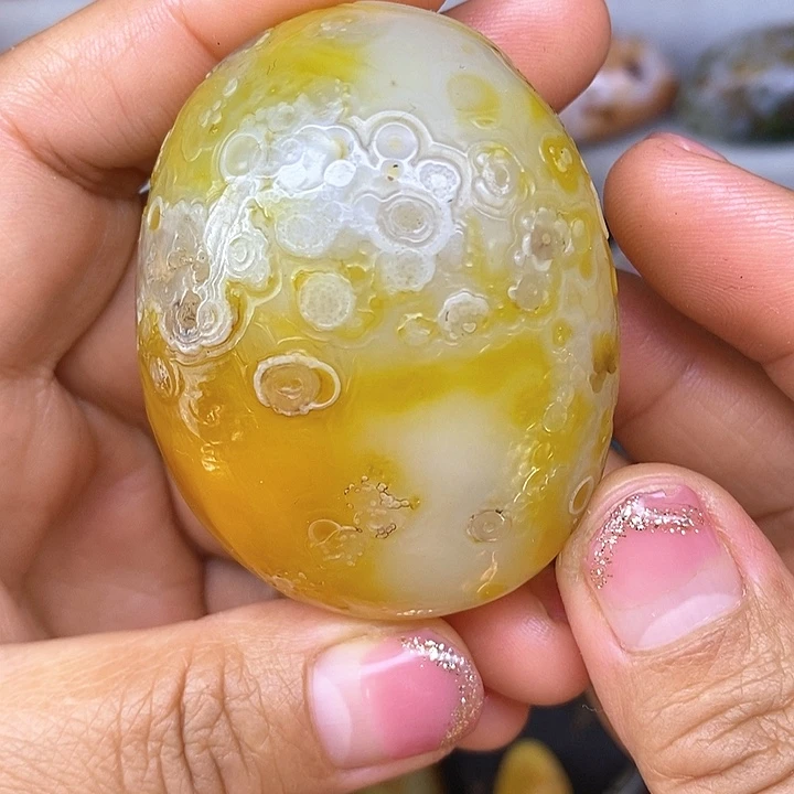 手把件戈壁石外蒙眼睛石