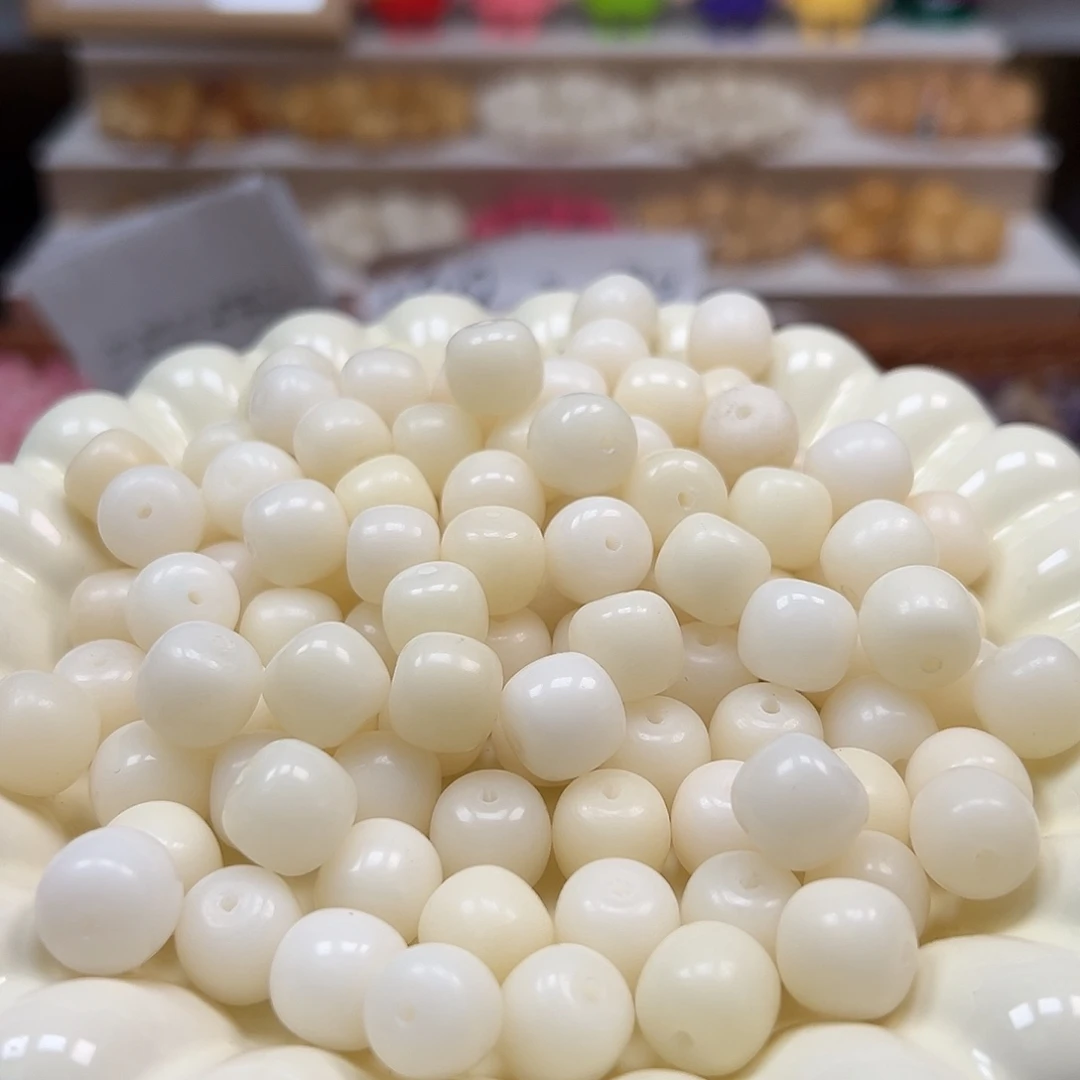 手串菩提根/象牙果微瑕卡12左右白玉桶200颗