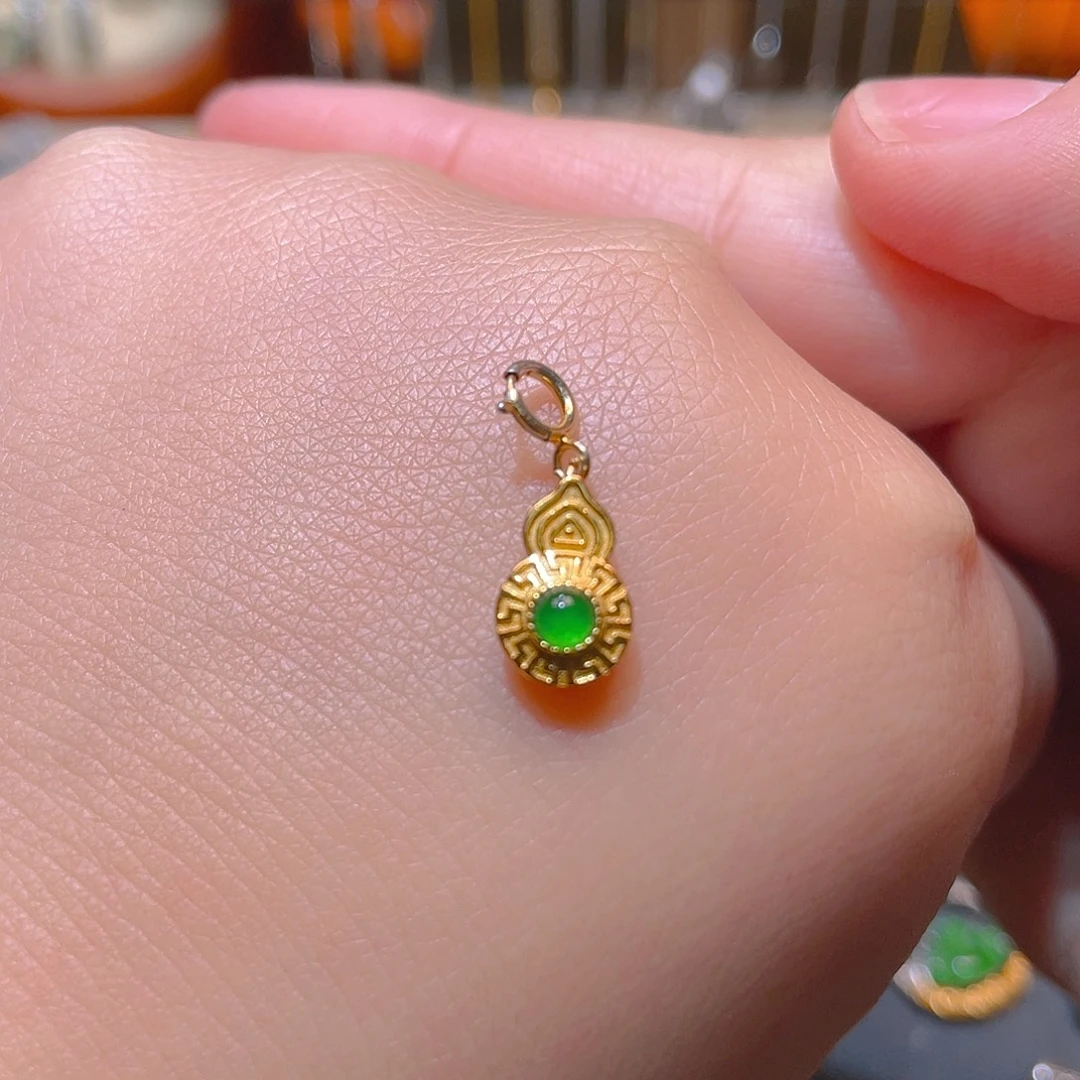 翡翠银S925镶嵌吊坠(不含链)