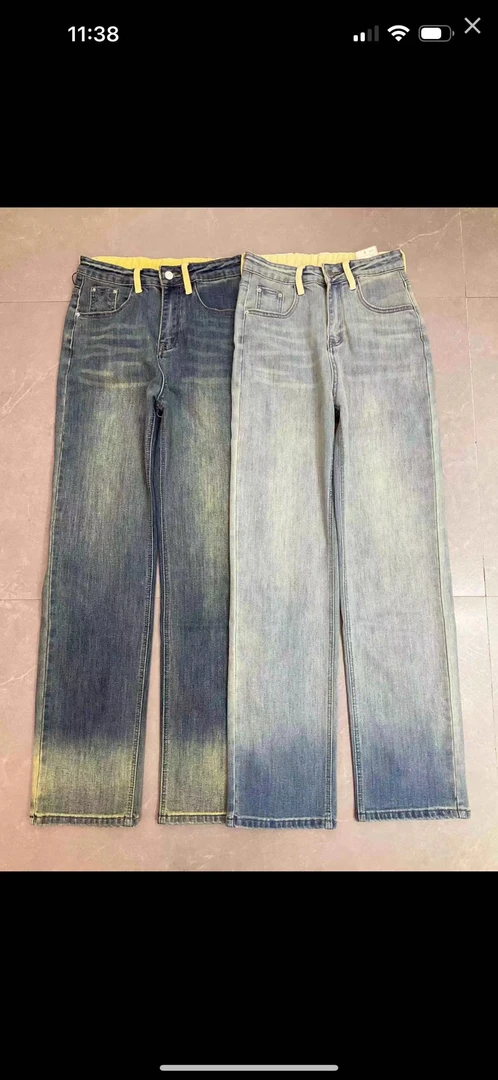 90361 新款 牛仔渐变色堆堆裤休闲复古