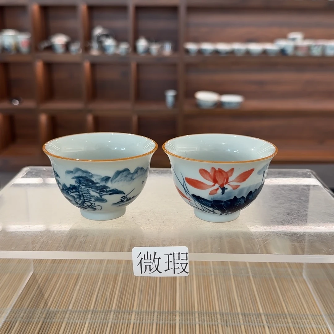 釉下彩纯手绘微瑕