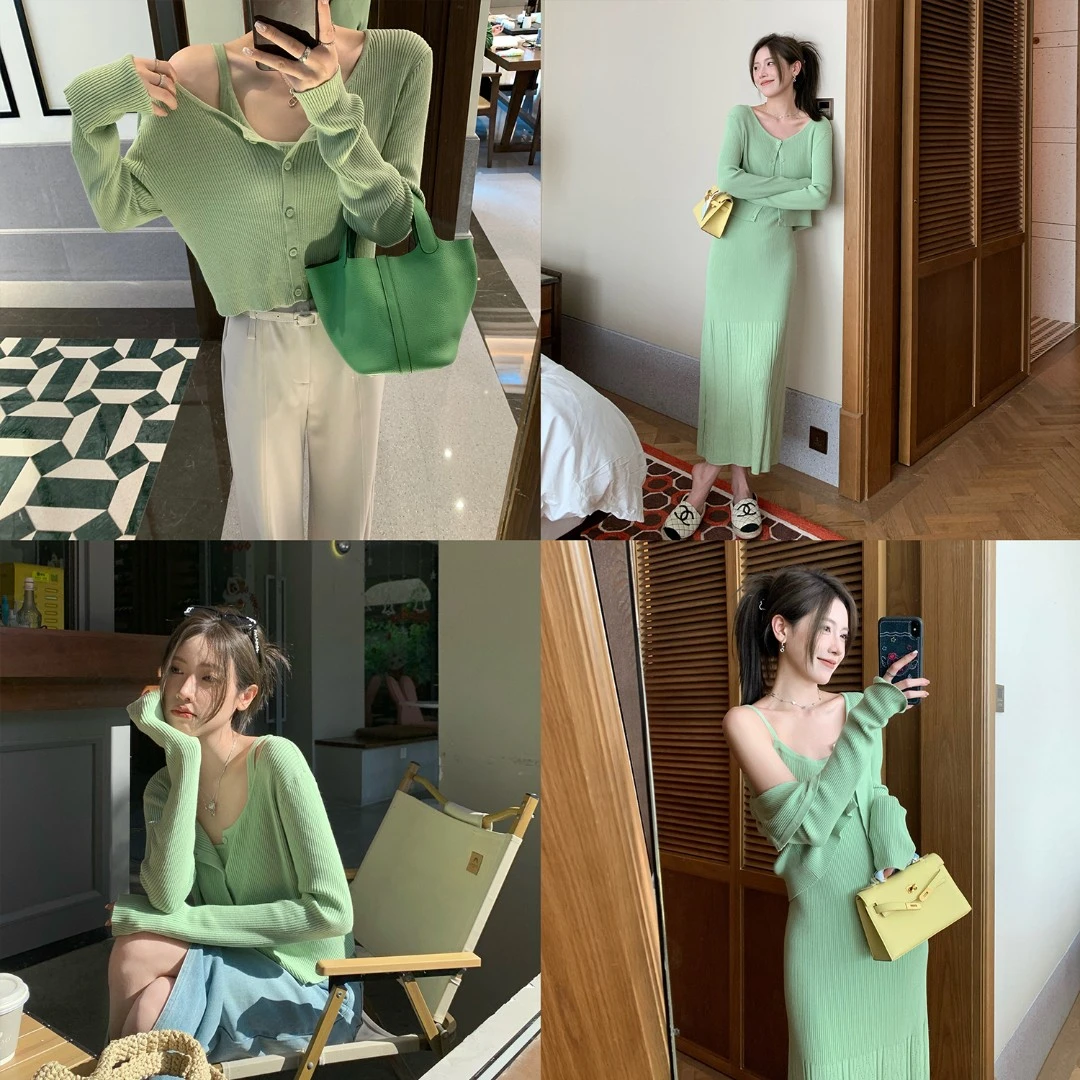 7.31【彩虹糖针织衫】省心换季極简套组短外套 XY70212F951A