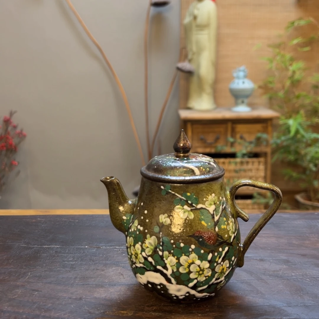 杯柴烧手工手绘陶瓷