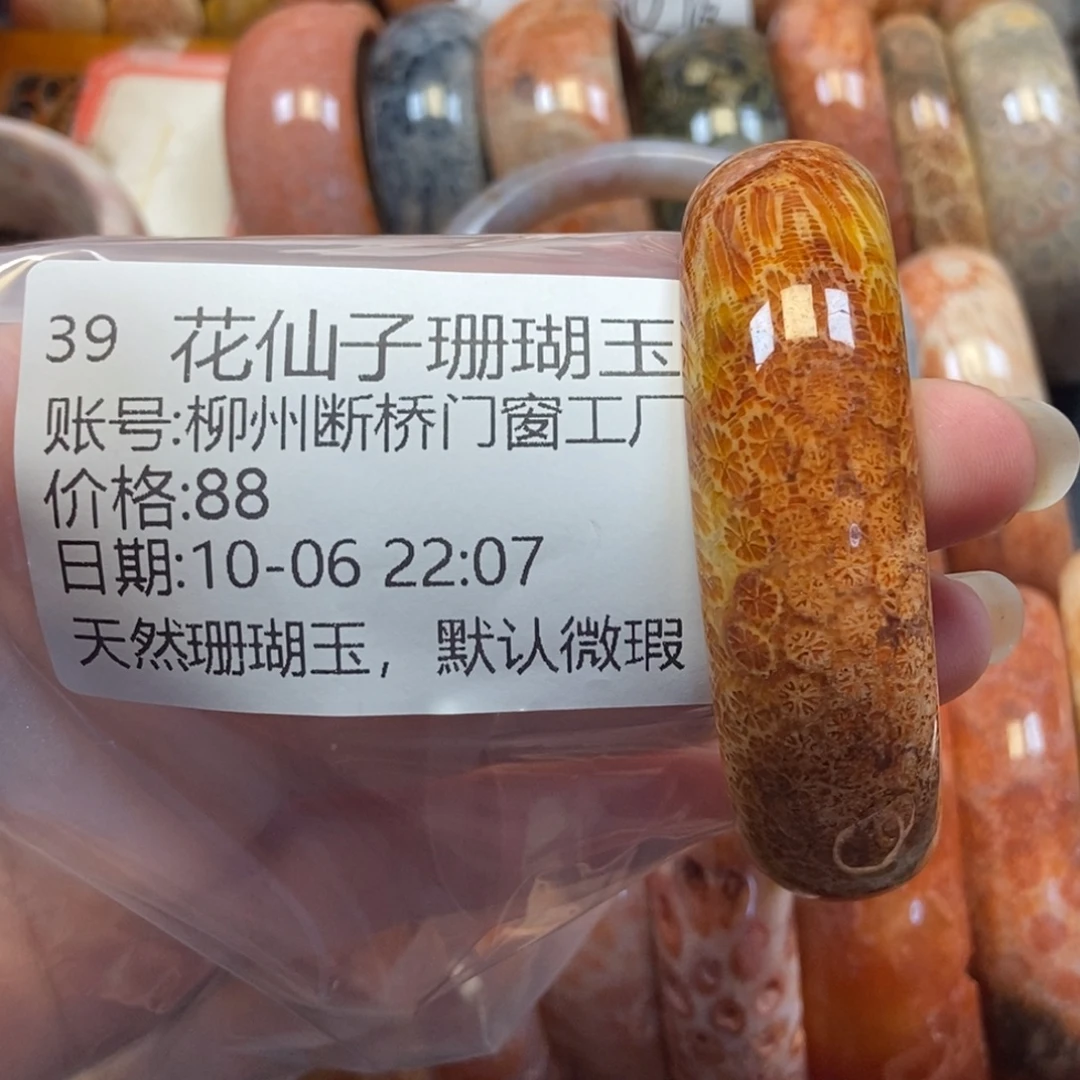 柳***厂硅化珊瑚（珊瑚玉）未镶嵌珠宝半成品39