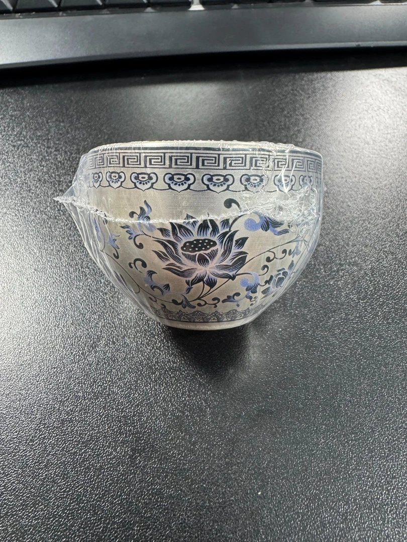 青花缠枝莲鎏银壶中国风防烫提梁壶家用功夫茶具泡茶壶B1010