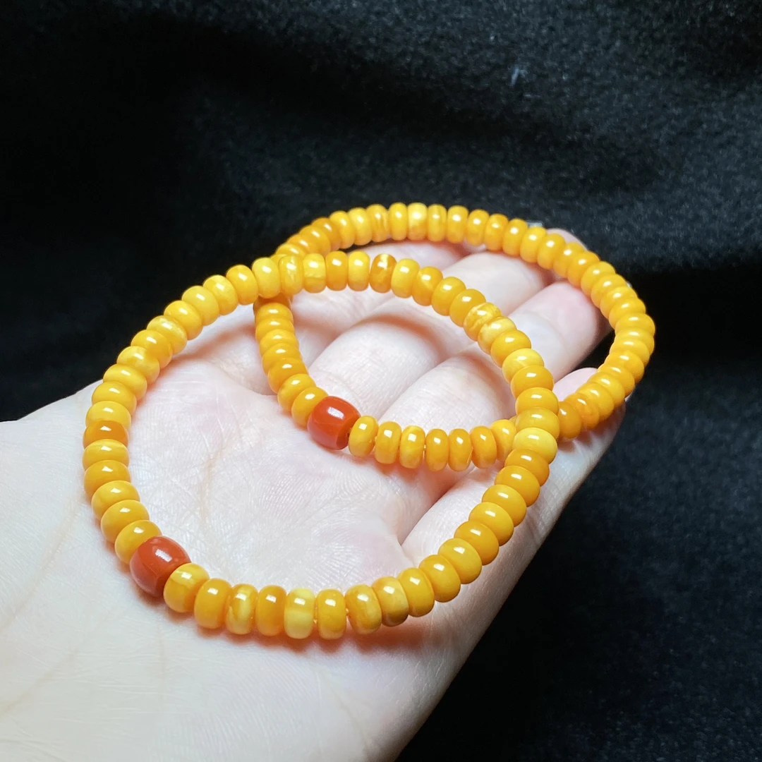 【小北珠宝】蜜蜡DIY单圈手串约3*6mm【多样性发一件】15-WH246X153