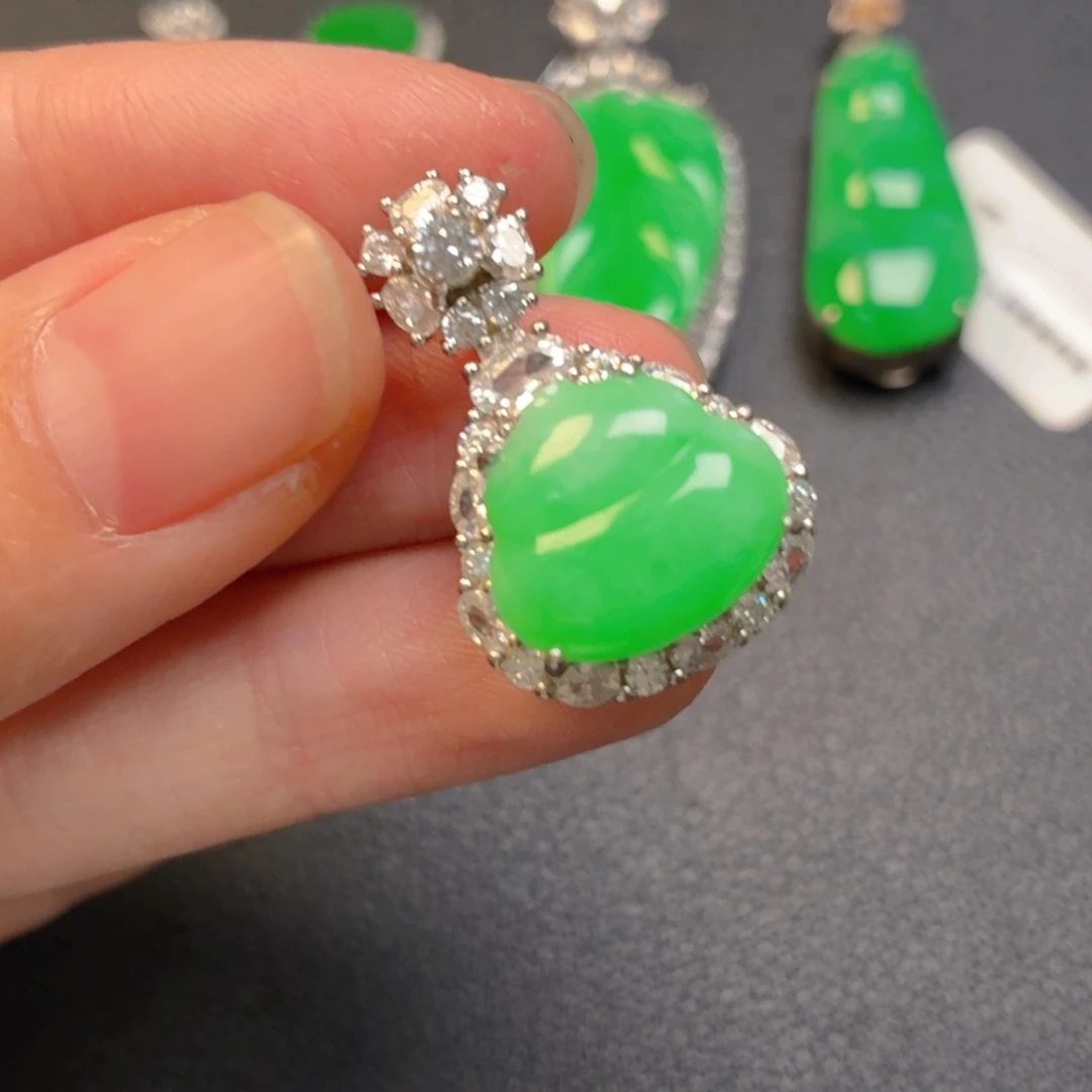 翡翠银S925镶嵌吊坠(不含链)