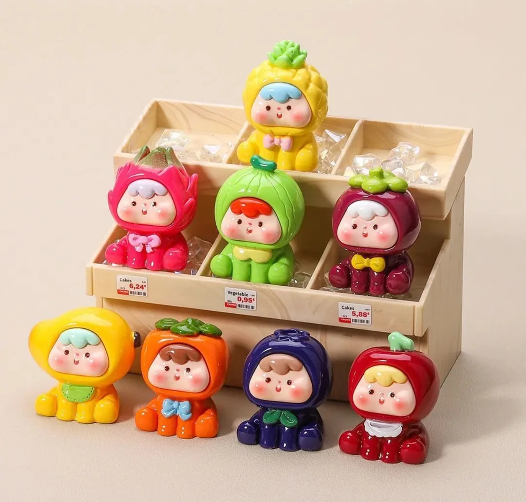 超可爱~实色4代水果崽崽树脂DIY许愿对对碰