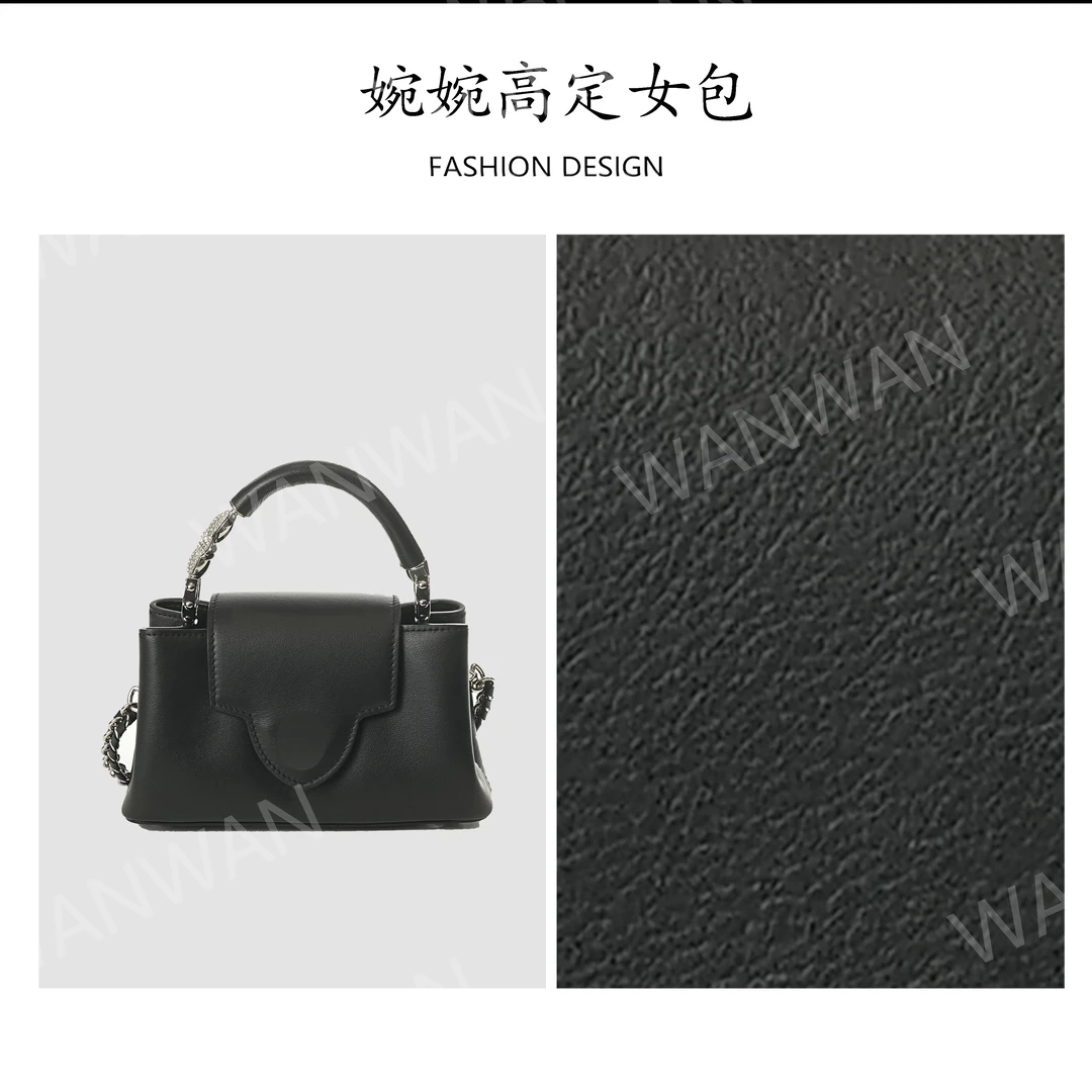 耐磨手提款黑色单肩包链条包盒子包时尚小方包BV812-黑色