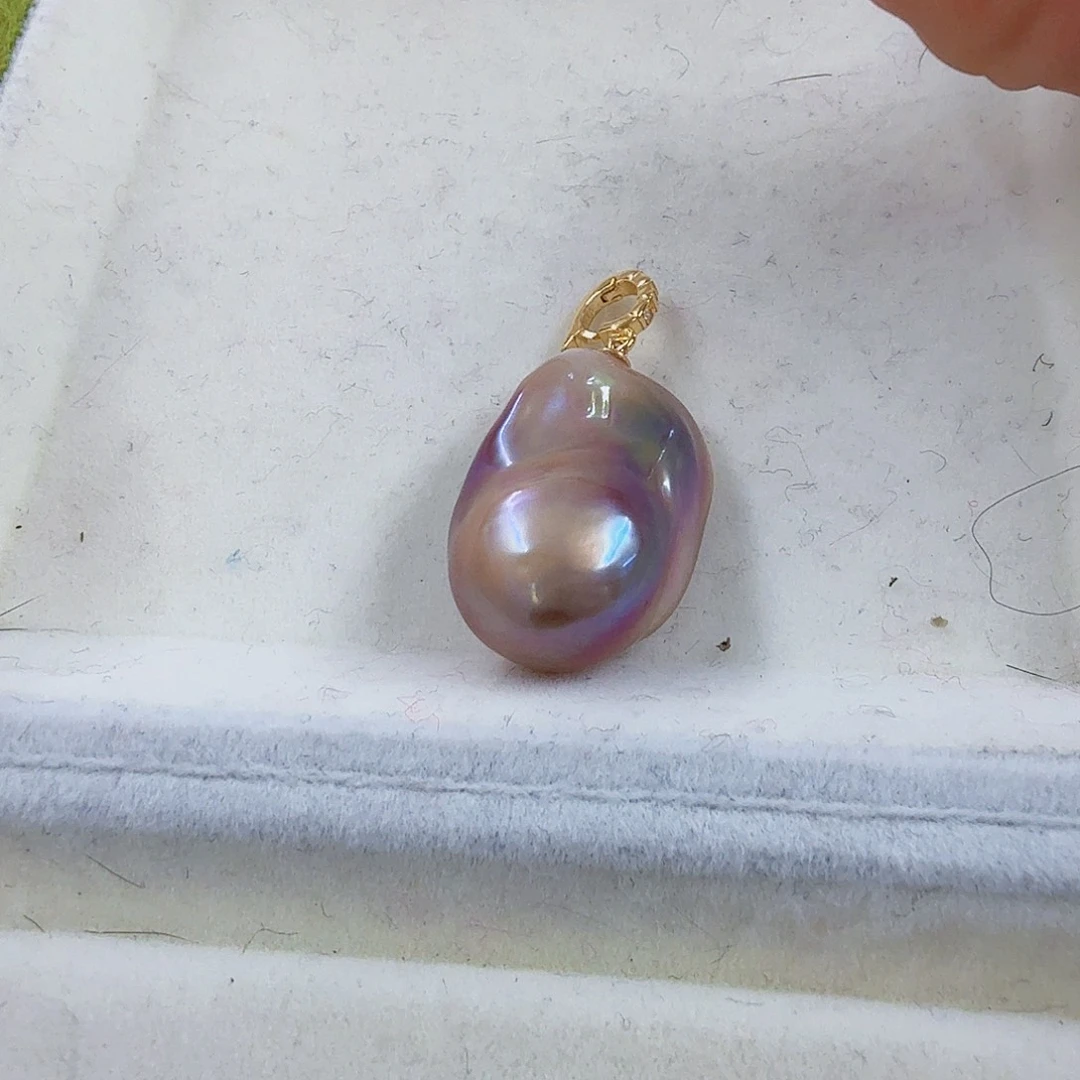 淡水珍珠巴洛克坠子银S925镶嵌