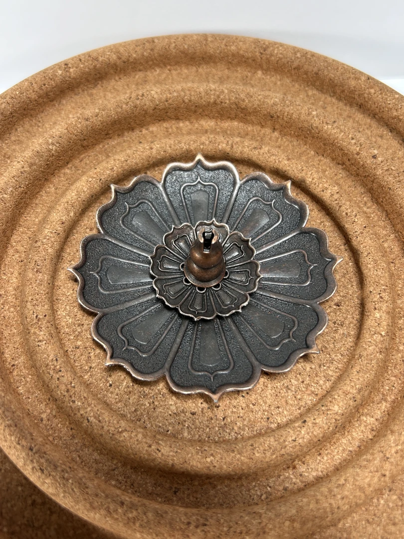 【昕禧】铜莲花线香插香炉摆件