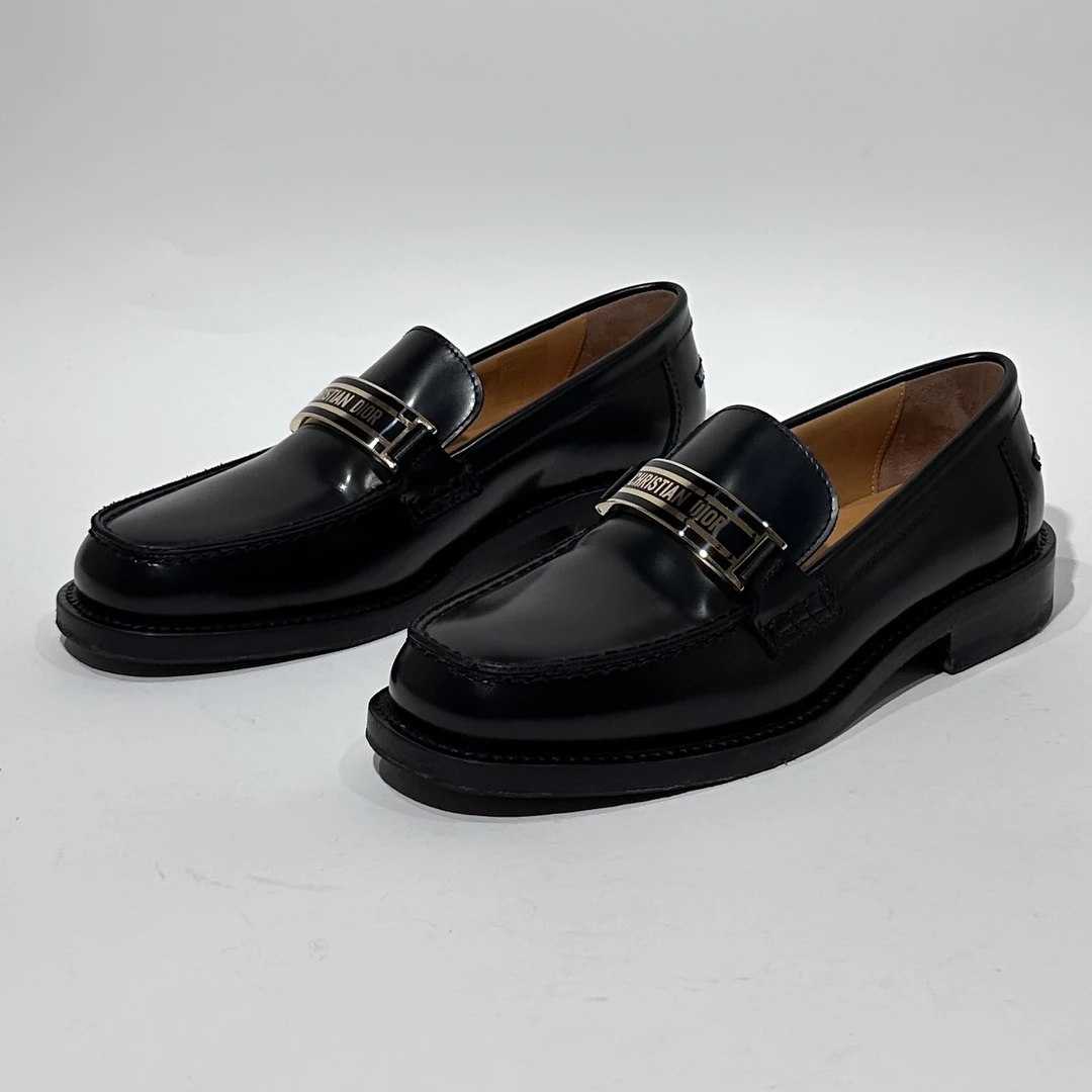 95新 DIOR/迪奥 35码 黑色时尚乐福鞋/WX01527