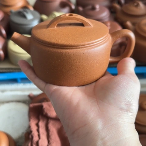 紫砂茶壶黄降坡泥200cc