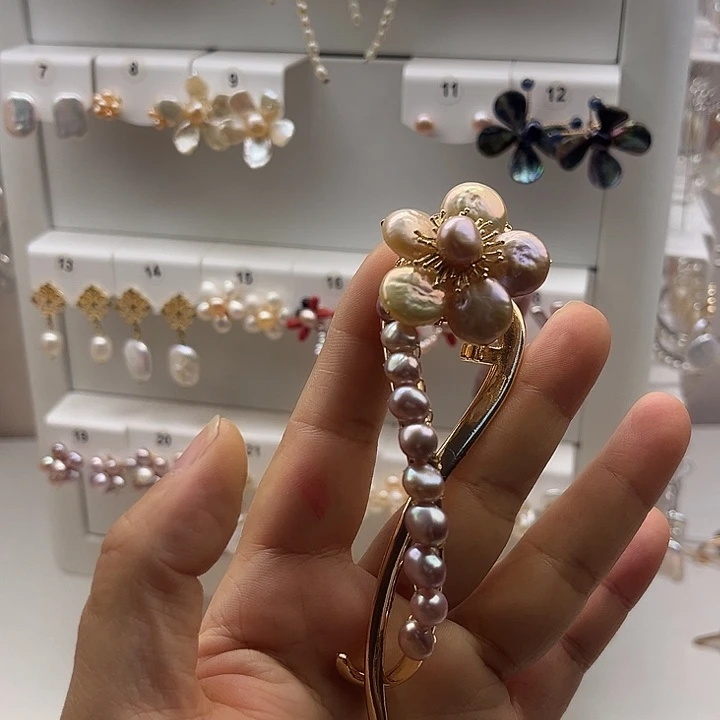 发夹淡水珍珠未镶嵌