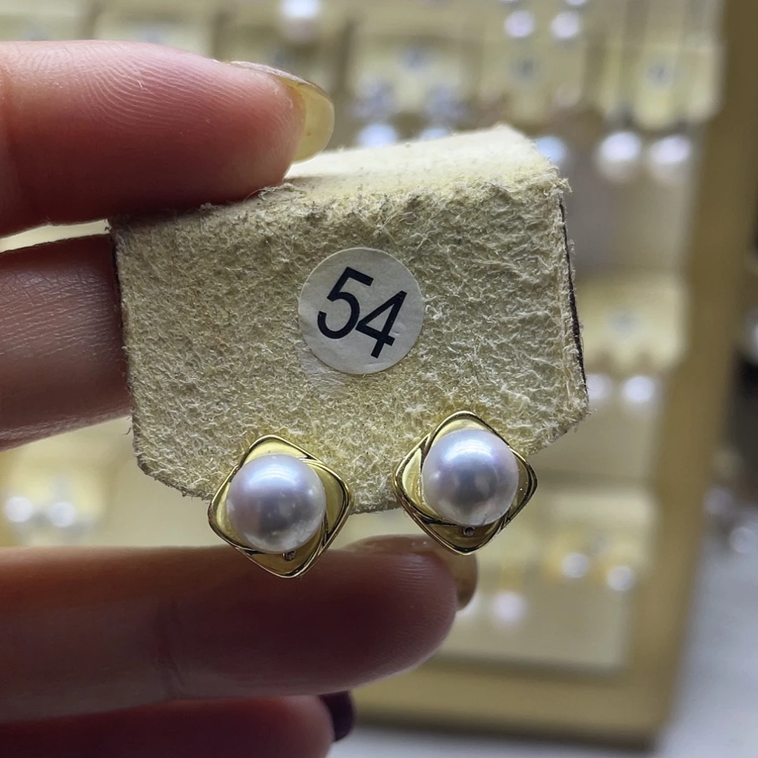 耳饰海水珍珠银S925镶嵌