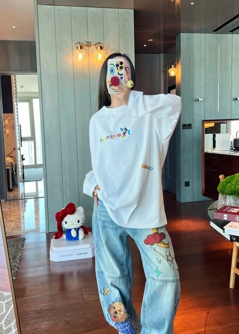 4692#深圳BOHAN秀秀家2025早春新款8 号米妮长袖T恤