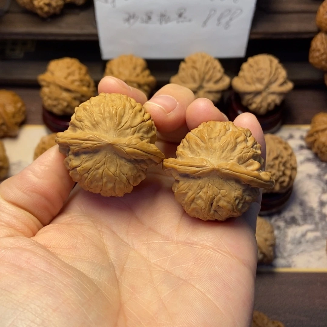 花***.文玩核桃把件全品石门元宝39