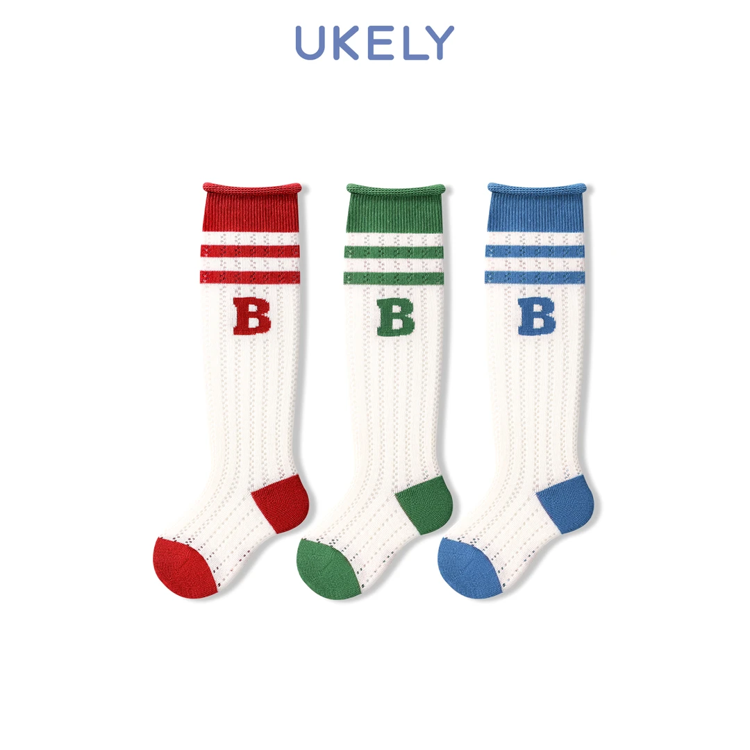 婴儿新生儿长筒袜夏季薄款宝宝透气新款网眼袜不勒腿防臭小腿袜