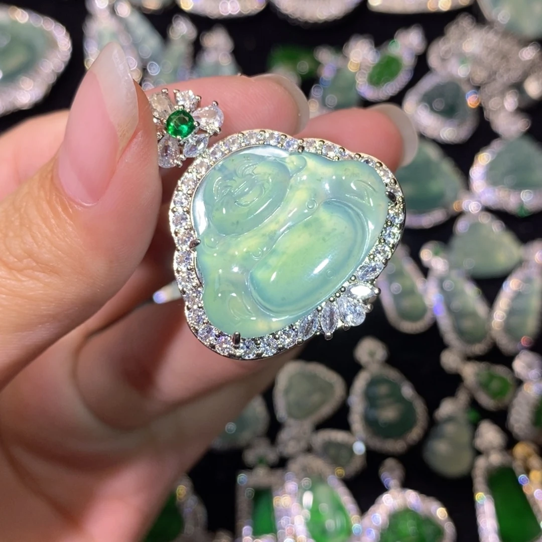 翡翠未镶嵌颈饰天然