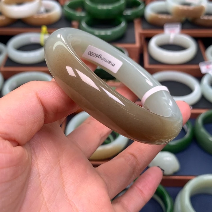 和田玉手镯5960圈口未镶嵌