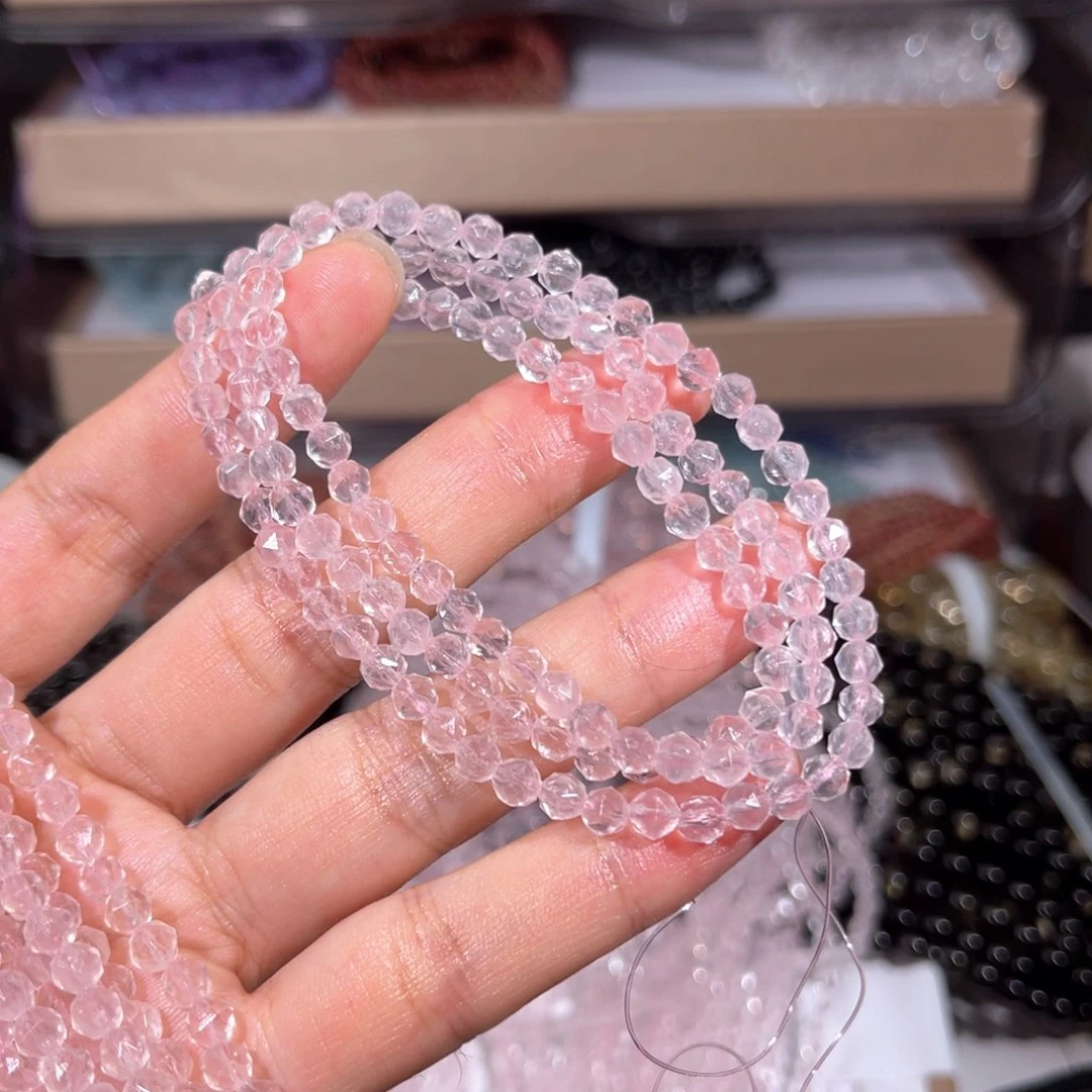 水晶手链未镶嵌粉水晶005