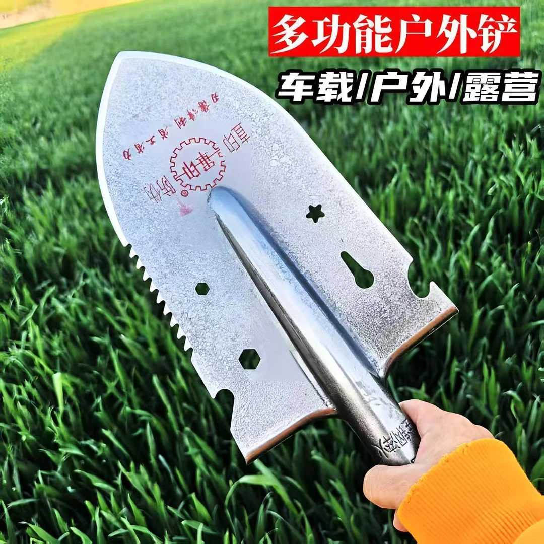 锰钢加厚尖头铁锹农用挖沟挖土户外园艺种植全钢淬火铁锨