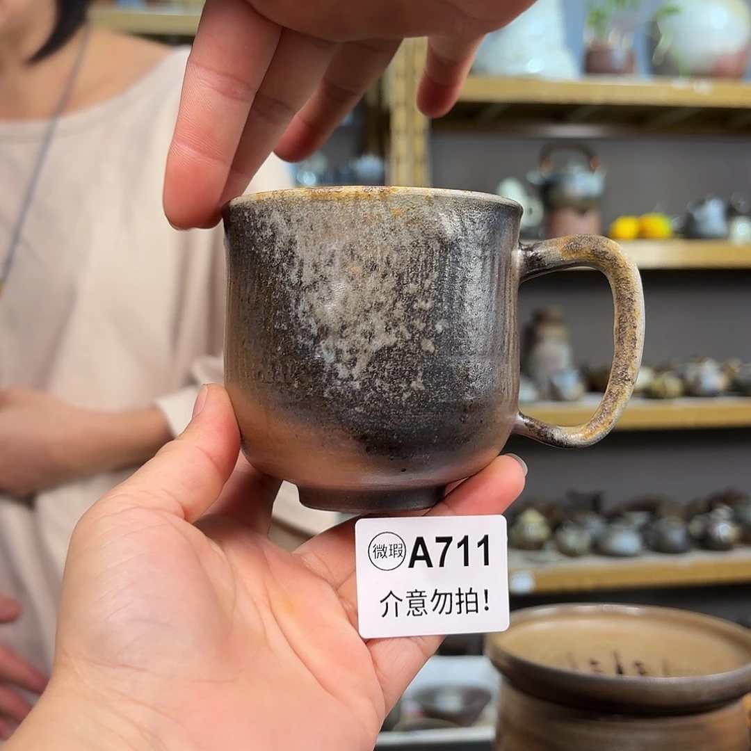 坭兴陶柴烧全手工原矿泥料杯