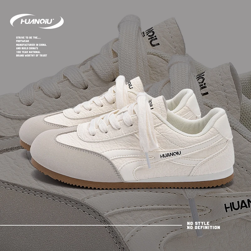 HUANQIU/环球轻便小巧百搭舒适德训板鞋女鞋2025夏季新款运动休闲