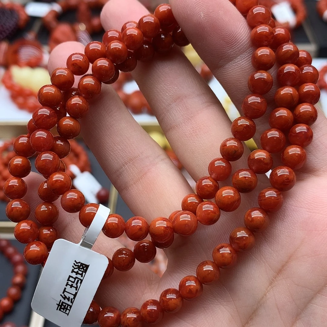 南红玛瑙手链未镶嵌