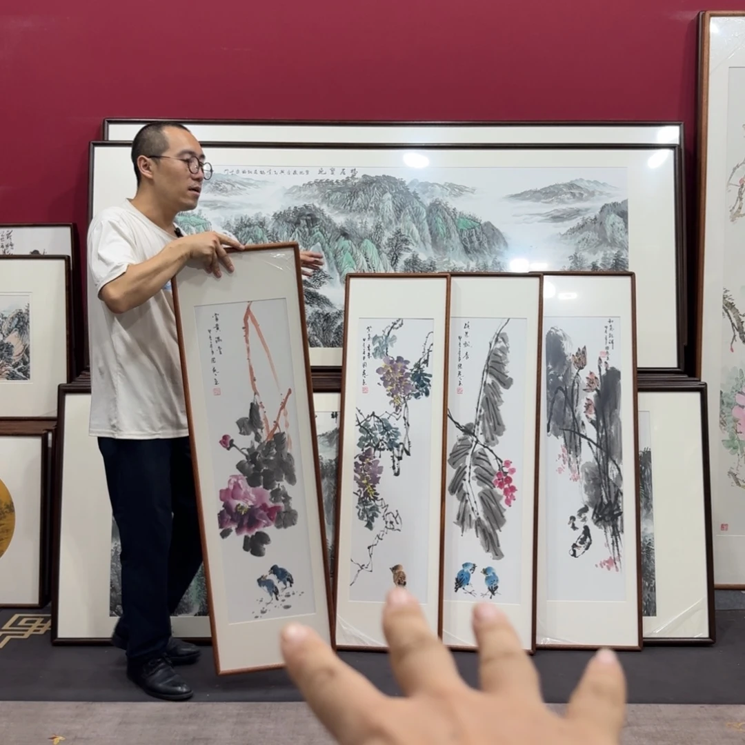 国画手绘作品带框120/33