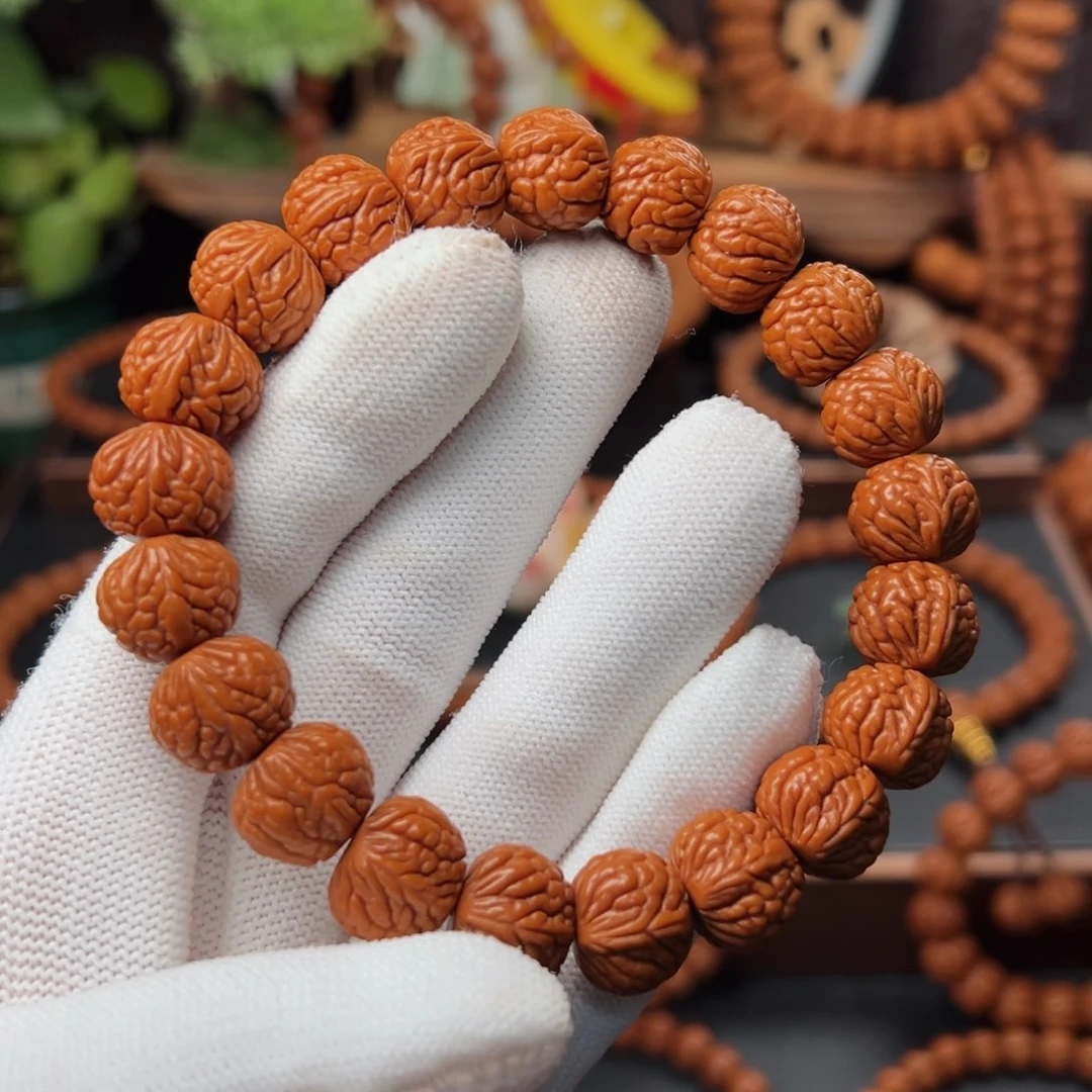 吊坠桃核1.4红皮荔枝手串