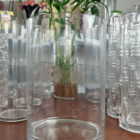 玻璃昌达玻璃花瓶直筒高度30口径20