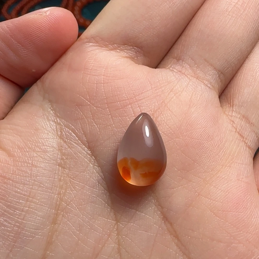 南红玛瑙未镶嵌水滴吊坠